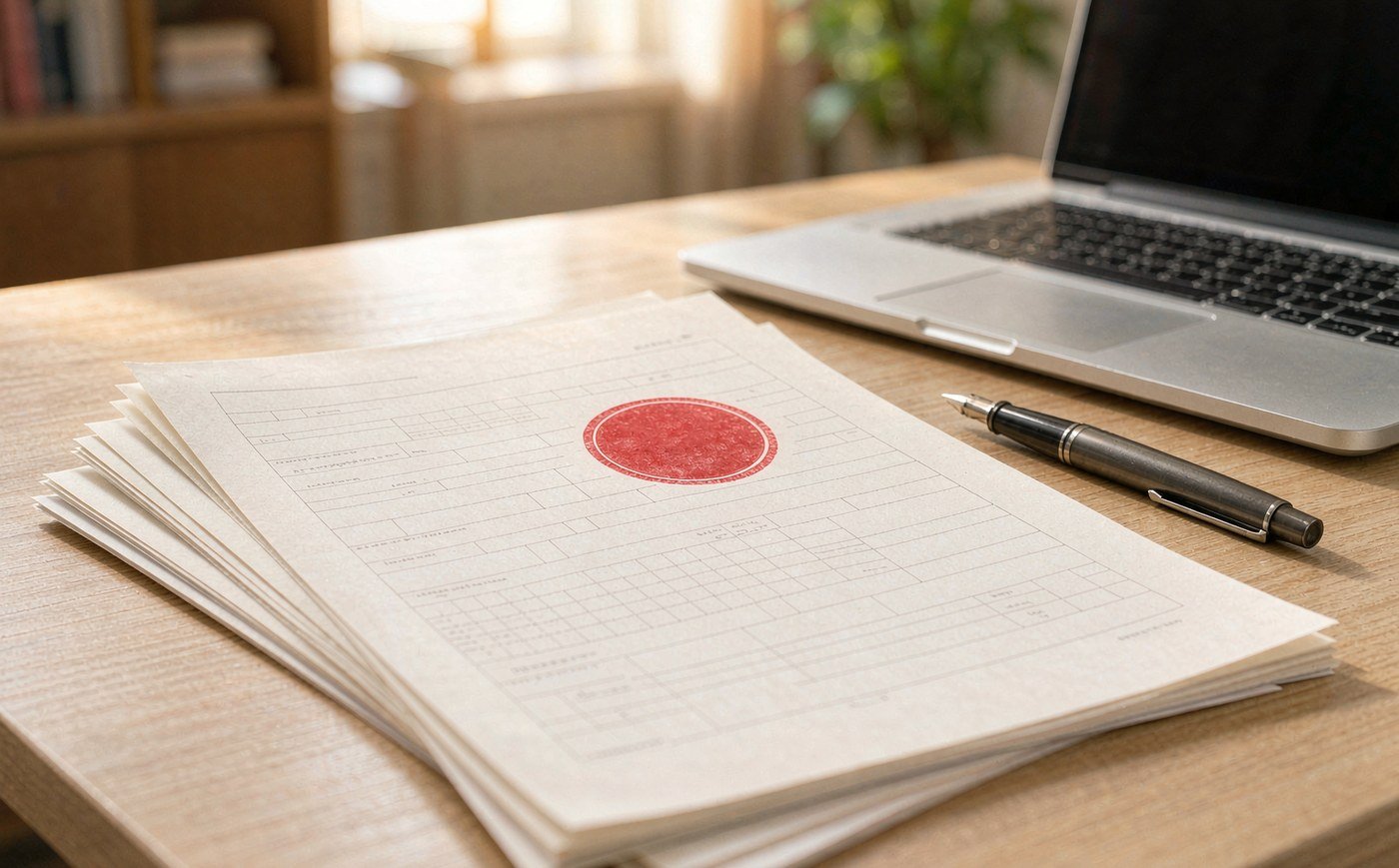 Paperwork that clears the <span class=